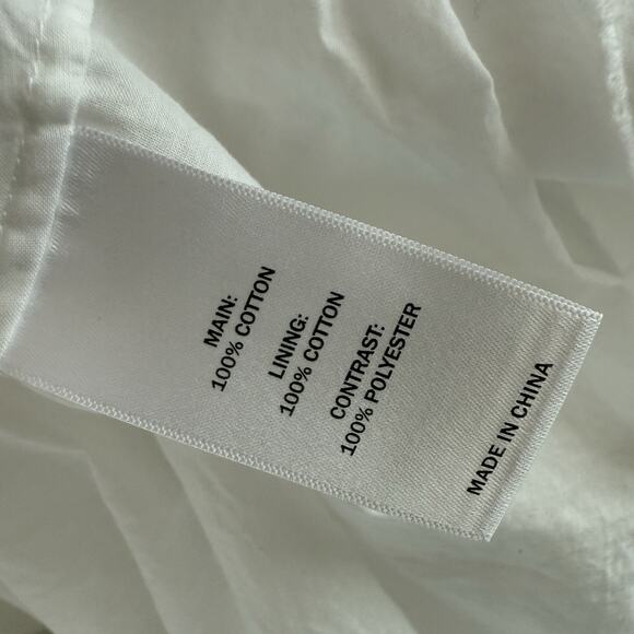 AJE Ambience Puff Sleeve Shirt Dress In Pure White Size 4/US 0 - Picture 8 of 13